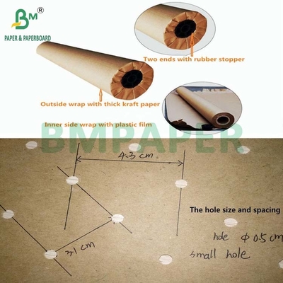72" x 500 yards 48,8 grs 60 grs papel Kraft Perforado