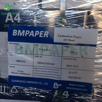 Papel NCR Digital Branco Canário Rosa 20# para 2 - 5 Partes Formas sem Carbono