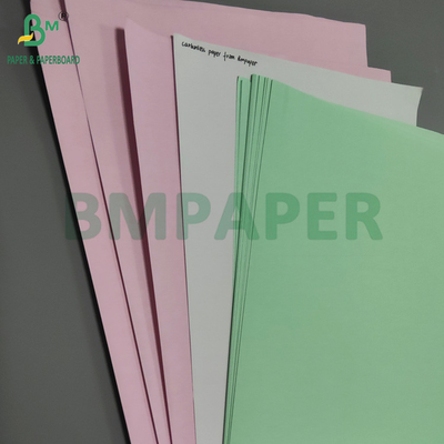 75 gm Papel NCR Branco Rosa Inorgânico Para Carta de Transporte 8,5' x 14' Imagem preta