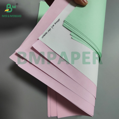 75 gm Papel NCR Branco Rosa Inorgânico Para Carta de Transporte 8,5' x 14' Imagem preta