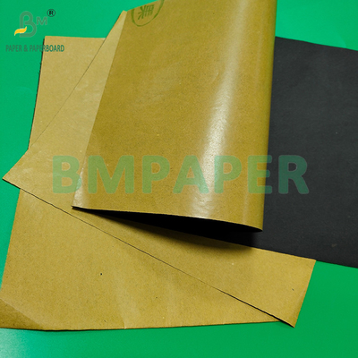 Papel de saco protetor de manga preto de 56 gramas, à prova d'água, de um lado marrom e do outro lado.