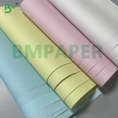 60gm Amarelo / Verde / Rosa Papel de cópia sem carbono CB / CFB / CF Rolls 20lb com imagem preta