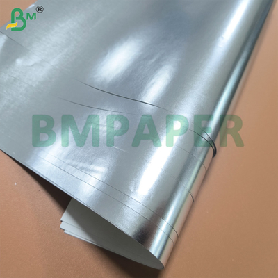 Rolo de papel Kraft de prata metalizado de lado único reciclado de 70 gm 85 gm
