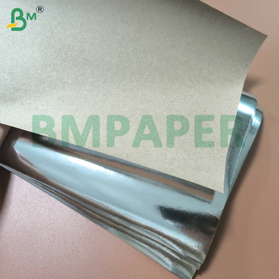 Rolo de papel Kraft de prata metalizado de lado único reciclado de 70 gm 85 gm