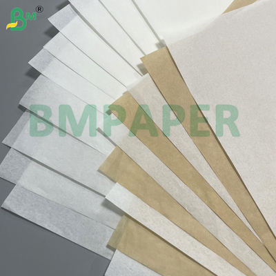 30g 35g Branco Marrom Degradável Segurança Alimentar Papel Greaseproof Para embalagens de alimentos fritos Emballagens de hambúrgueres
