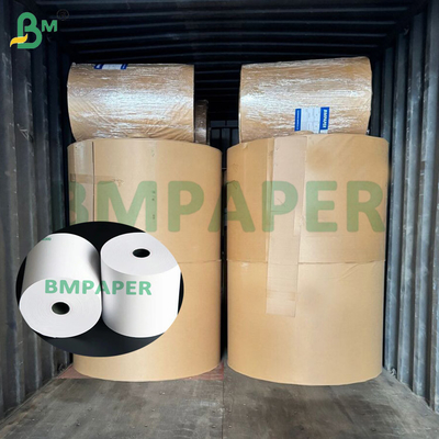 Papel de revestimento térmico livre de BPA Jumbo Roll Natural / Branco Alto 790mm 860mm