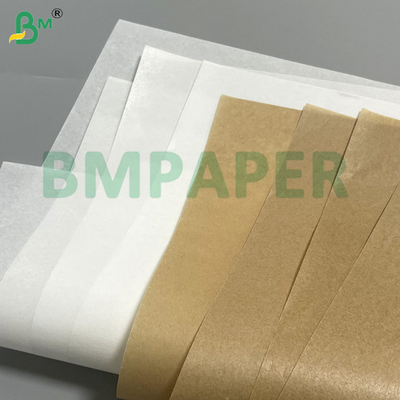 40g 45g 50g Branco e Marrom Impermeável e Humectante - Resistente a Resistência Papel de Forno Duplo - Revestimento de Silicone Lateral Embalagem de Alimentos