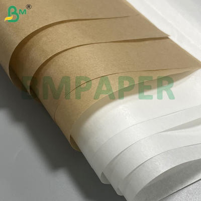 40g 45g 50g Branco e Marrom Impermeável e Humectante - Resistente a Resistência Papel de Forno Duplo - Revestimento de Silicone Lateral Embalagem de Alimentos