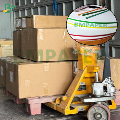 60 g de papel de palha de qualidade alimentar 15 mm X 3100 mm Para palhas de bebidas Padrões diferentes