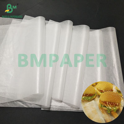 Papel branco translúcido para pão, 20 g/m², à prova de gordura, encerado, brilhante