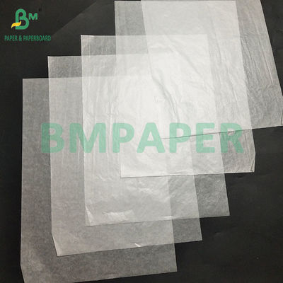 Papel branco translúcido para pão, 20 g/m², à prova de gordura, encerado, brilhante