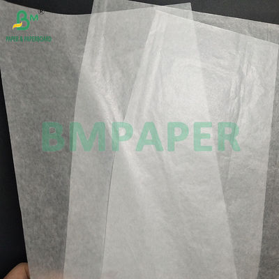 Papel branco translúcido para pão, 20 g/m², à prova de gordura, encerado, brilhante