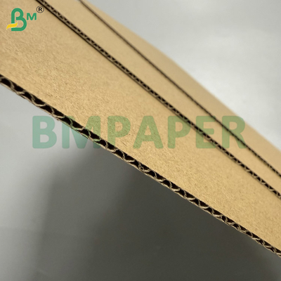 Cartão ondulado de flauta elétrica marrom de três camadas para fazer caixas de embalagem, não revestidas 140/100/140gm