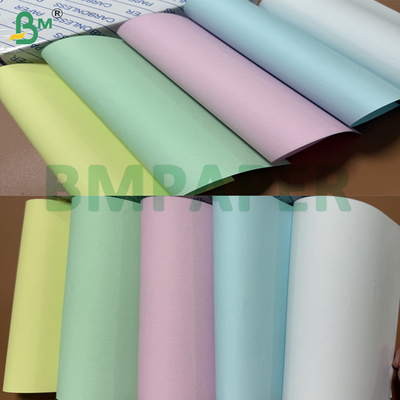 Papel NCR (sem carbono) 80g/m² em branco e várias cores, tamanho Legal 8,5" x 14"