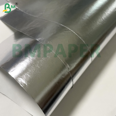 Papel de alumínio prateado de alta resistência de 70 g/m² para embalagem de alimentos, hambúrgueres e biscoitos