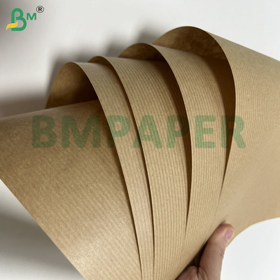 Papel Kraft Marrom Não Branqueado com Nervuras de 60gsm 70gsm Para Embalagem 1100mm 1200mm