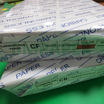 Papel Carbonless NCR CB CFB CF 75g 80g 8 1/2 X 11 polegadas Imagem Preta