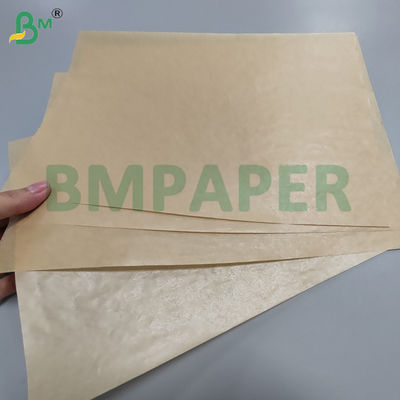 40g Unbleached Brown Parchment Silicone Coated Paper For Barbecue Non - Stick A3