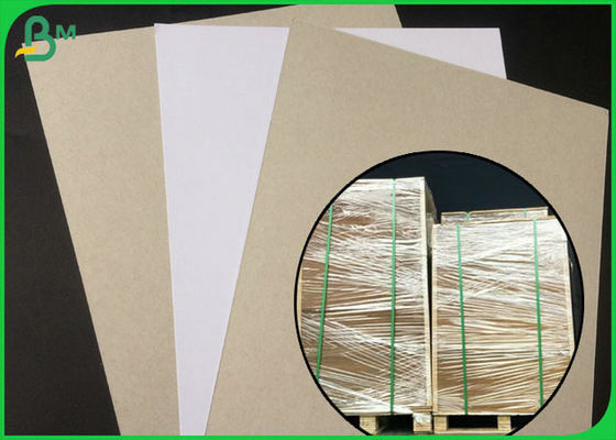 Lado branco certificado FSC da placa frente e verso revestida com parte traseira do cinza na embalagem do grande rolo