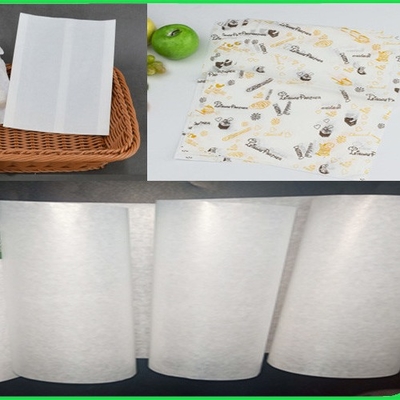 papel de embalagem branco de alta temperatura e resistente ao calor de 35gsm de FDA MG para o fast food