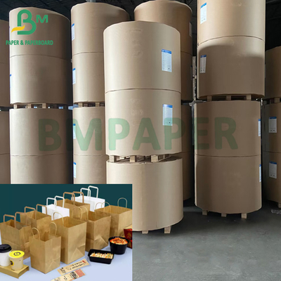Reciclável 65 - 150 GSM Brown Extensible Carrie Bag Paper Roll