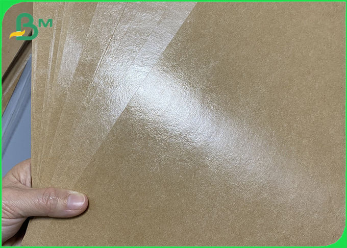 O PE 275gsm/300gsm à prova de graxa revestiu o rolo marrom do papel de embalagem para a bacia afastada