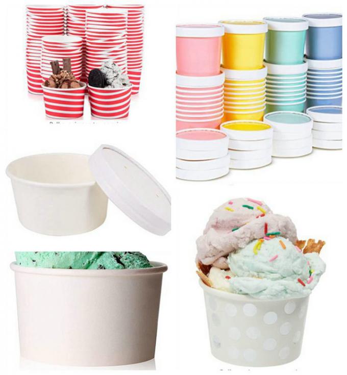 PE imprimível papel revestido do produto comestível 250gsm para copos e tampas do gelado