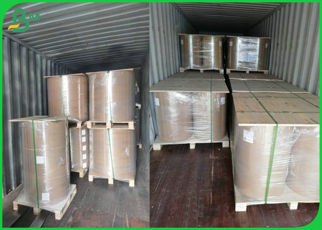 a largura 300gsm 350gsm de 790mm retira o núcleo do rolo do papel de embalagem da cor de 76mm Brown para o saco de papel