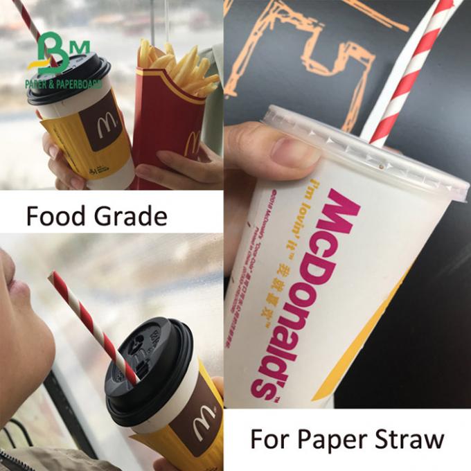 O papel de embalagem branco biodegradável Straw Making 60gsm de 120g colore Rolls de papel