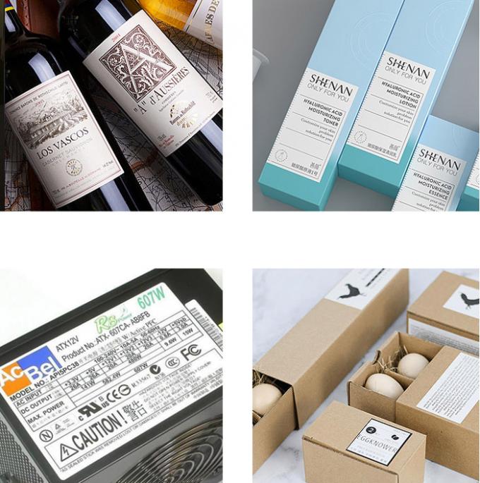 Folha autoadesiva branca de superfície de alto brilho do papel da etiqueta 80gsm do grande formato