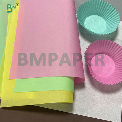 Papel para Cupcake Muffin Branco Impermeável a Gordura Amarelo Verde para Cozer