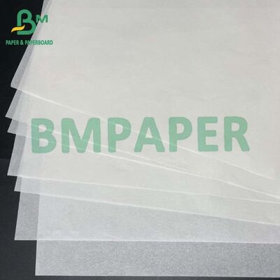 Papel branco de qualidade alimentar à prova de gordura Jumbo Roll 40GSM 45GSM para impressão flexográfica
