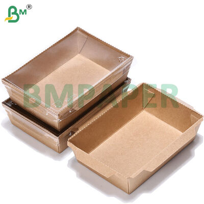 300gsm Bandejas de Papelão Marrom para Embalagens Descartáveis de Alimentos