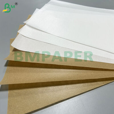 Forno - Papel de cozimento seguro não pegajoso Papel de pergaminho Kraft castanho e branco