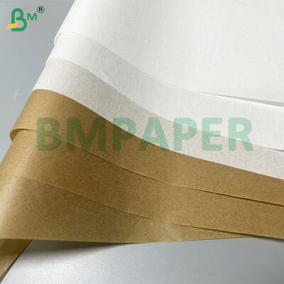 Forno - Papel de cozimento seguro não pegajoso Papel de pergaminho Kraft castanho e branco