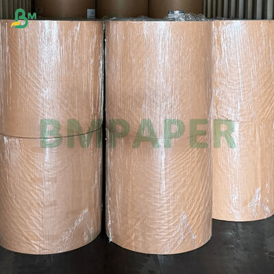 Rolo de papel térmico autoadesivo semibrilhante de 55gsm e 80cm