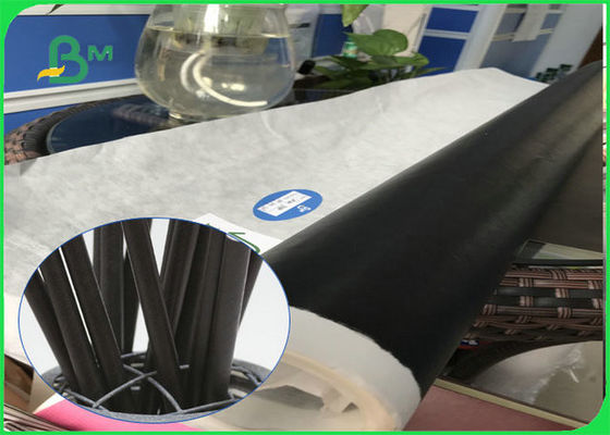 o rolo do papel do produto comestível da palha do preto de 60gsm 120gsm com FSC aprovou o papel biodegradável de FDA