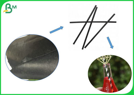 o rolo do papel do produto comestível da palha do preto de 60gsm 120gsm com FSC aprovou o papel biodegradável de FDA