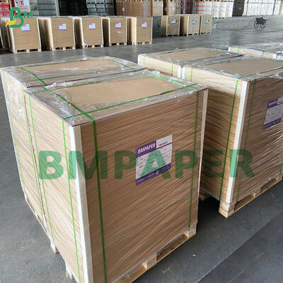 Papel de embalagem natural com listras castanhas MG de um lado 50 gm