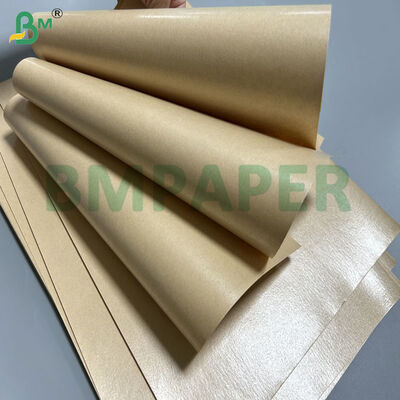 Papel Kraft Liner Pardo Revestido com PE de 50 gsm + 10g para Embalagem de Canudos 80cm 90cm