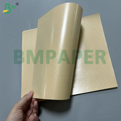 Papel Kraft Liner Pardo Revestido com PE de 50 gsm + 10g para Embalagem de Canudos 80cm 90cm