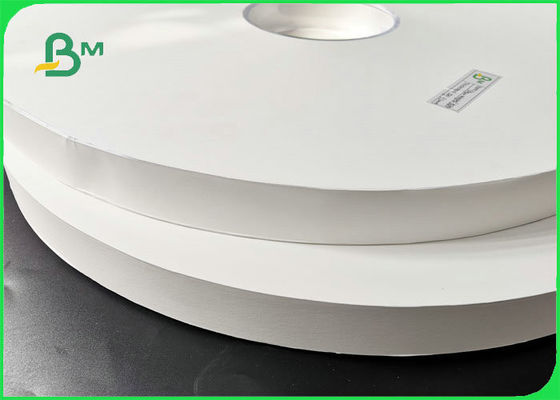rolo branco do papel do produto comestível de 29mm 32mm 35mm 25gsm 28gsm para envolver palhas bebendo