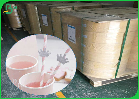 FDA 100% 60gsm Degradable 120gsm imprimiu o rolo do papel de palha para palhas flexíveis