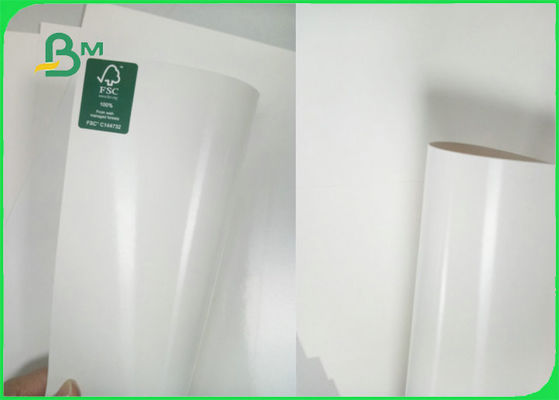 Papel revestido poli de placa de marfim do FSC C1S 300gsm + 15g PE 70 x 100cm para a fatura do copo