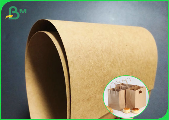 135 gm 400 gm Rolo de papel Kraft castanho reciclável para embalagem de alimentos