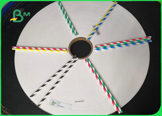 Papel para canudo de bebida com cores impressas personalizadas para canudos de café