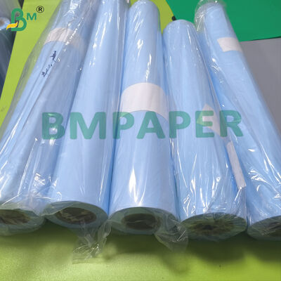 Rolo de papel de dois lados de cor azul brilhante 80gm para arquitectura