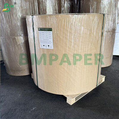 Papel de embalagem natural com listras castanhas MG de um lado 50 gm