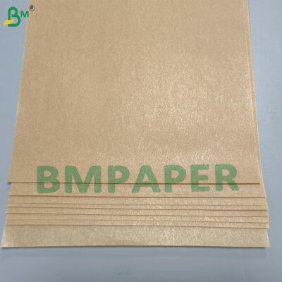 Papel alimentar revestido de silicone de lado duplo resistente ao calor 40 Gsm Branco Marrom